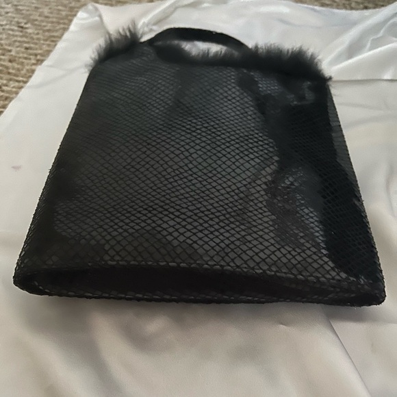 ANTONIO SCEPI~ITALY~BLACK/FUR~ MINI HANDBAG~ - Picture 3 of 8